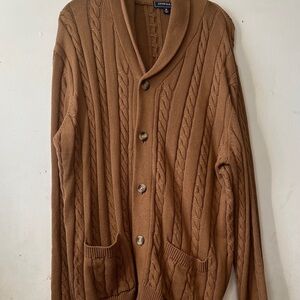 Crown & Ivy Cable Knit Cardigan Sweater size XL
